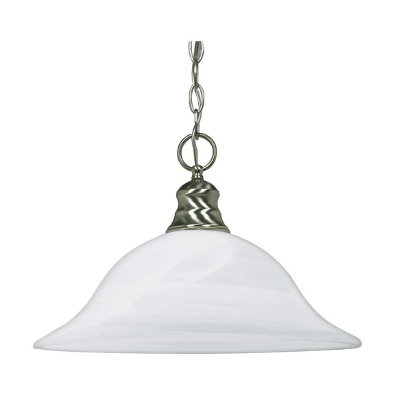 Nuvo 60-390 - 1 Light - 16" - Pendant - Alabaster Glass