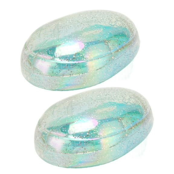 2pcs Egg Round Shape Comb Cute Wet and Dry Use Portable Massage Detangling Brush for Beauty Salon and Home