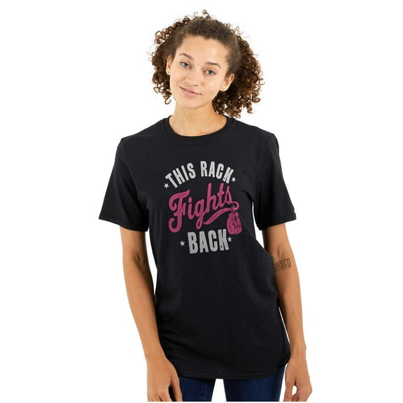This Rack Fights Back Breast Cancer Women's Graphic T Shirt Tees Brisco Brands S