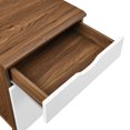 thumbnail image 3 of Modway Envision Modern Wood & Plastic File Cabinet In White/Walnut, 3 of 5