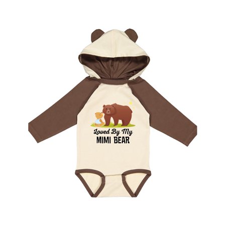 

Inktastic Mimi Bear Loves Me Grandbaby Gift Gift Baby Boy or Baby Girl Long Sleeve Bodysuit