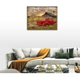 thumbnail image 5 of Farmhouse Red Truck Wall Art Country Old Barn Windmill Pictures Wall Decor Canvas Prints Framed Modern Farm Car Sunset Painting Artwork for Kitchen Bathroom Dining Room Office 16"x12", 5 of 6