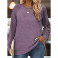 thumbnail image 3 of NISVIYA Plus Size Womens Sweaters Trendy Crewneck Tops Casual Long Sleeve Pullover Winter Comfortable Ribbed Knit Tees, 3 of 5