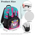 thumbnail image 7 of Yspwyqan Girls Baseball Backpack 10-12 Years Old, Pink Ice Cream Drip 17 Inch Lightweight School Bag, Double Zipper with Front Pocket, Casual Daypack for Middle School Hiking, 7 of 7