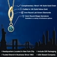 thumbnail image 2 of Gem Stone King 14K Yellow Gold London Blue Topaz and Lab Grown Diamond Pendant Necklace for Women | 0.73 Cttw | Gemstone November Birthstone | Round 5MM | With 18 inch Chain, 2 of 6