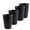 4Pcs Streak Texture, variant on Plastic Cups 16OZ Set of 4, Unbreakable Drinking Cups Reusable, Alternative to Plastic Cups Reusable, Dishwasher Safe Cups for Kitchen Water Cups (Black)