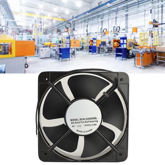 Axial Exhaust Fan, 8in Portable Axial Fan 110V 285m³/h for Kitchen Bedroom Office Basement