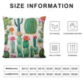 thumbnail image 5 of HENGT Throw Pillow Cover Watercolor Succulent Plants Cactus Decor Cushion Cover for Sofa Couch Bed, 5 of 5