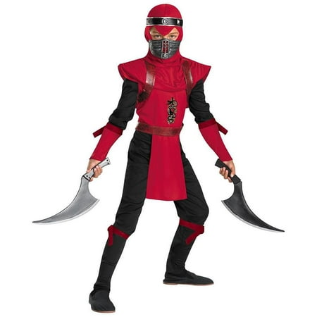 Red Viper Shadow Ninja Costume Boys Night Fury Deluxe Kids Child Jumpsuit