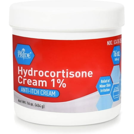 MEDPRIDE 1% Hydrocortisone Cream Maximum Strength Anti Itch Cream, 16 Oz