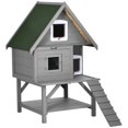 thumbnail image 2 of PawHut Large Outdoor Cat House 3-Story Wooden Outdoor Cat Shelter, 2 of 9
