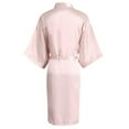 thumbnail image 5 of PMVFHDE Women Satin Bridal Dressing Gown Silk V Neck Bathrobe With Belt Pink,L, 5 of 7