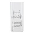 thumbnail image 1 of Tazas de vidrio con dibujos, 400 ml, para té, café y desayuno, elegante juego de vasos con diseño de gato, 1 of 8