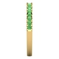 thumbnail image 4 of 0.285 ctw Wedding Band for Women - 18K Yellow Gold Simulated Green Diamond Stackable Eternity Ring, 4 of 6