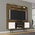 thumbnail image 2 of Manhattan Comfort Liberty 63" Wall Unit in Brown and White, 2 of 9