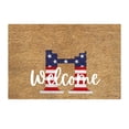 thumbnail image 3 of CoreLiving Patriotic Coir Door Mat Outdoor Red White Blue Vintage Flag Welcome Rug Non-Slip Entrance Doormat for 4th of July Veterans Military Summer Home Decor 24 x 36 Inch, 3 of 7