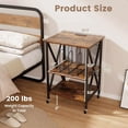 thumbnail image 7 of Harmijoy Record Player Stand, Vinyl Record Storage Table Holds Up to 120 Vinyl Records, Mid-century Record Player Table, 7 of 7