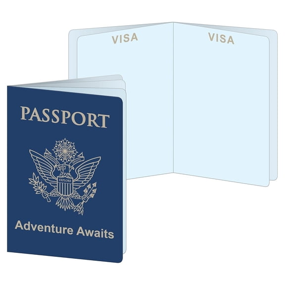 48 Pack Bulk Around The World Party Passports