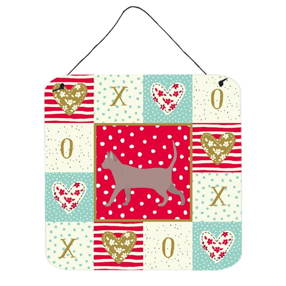 Thai Lilac 2 Cat Love Wall or Door Hanging Prints Red