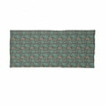 thumbnail image 2 of Brown and Blue Neck Gaiter, Retro Curly Leaves, Unisex, Turquoise Umber, by Ambesonne, 2 of 3