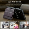 thumbnail image 4 of Compatible with Magsafe for iPhone 14 Plus Wallet Case Magnetic Card Holder, RFID Blocking 2 in 1 Detachable Back Flip Kickstand Vintage PU Leather Shockproof Case for Women Men, Purple, 4 of 12
