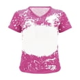thumbnail image 3 of LSLJS T-Shirts pour Femmes Hauts pour Femmes Mode Décontractée Blouse Ample Teinture sur Nœuds Impression T-Shirt à Col en V Chemises Blouse T-Shirt Imprimé, 3 of 5