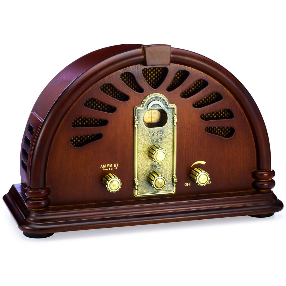 ClearClick Classic Vintage Retro Style AM/FM Radio with Bluetooth