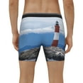 thumbnail image 4 of Rateoe Lighthouse On The Waters Print Men’s Underwear Boxer Briefs Soft Comfortable Underwear Boxer Briefs, Long Leg Briefs,Anti-chafing Boxer Briefs, 4 of 7