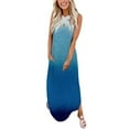 thumbnail image 1 of Robe de Soirée Femme Décontractée Ample Été Imprimée Robe Débardeur Plage Robe de Plage Col Rond Sans Manches Robes Grande Taille pour Femmes en Liquidation, 1 of 5