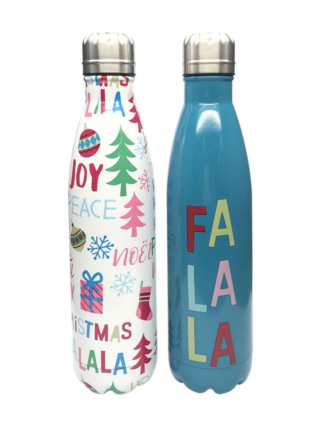 Holiday Time PACK OF 2 DOUBLE WALL WATER BOTTLE