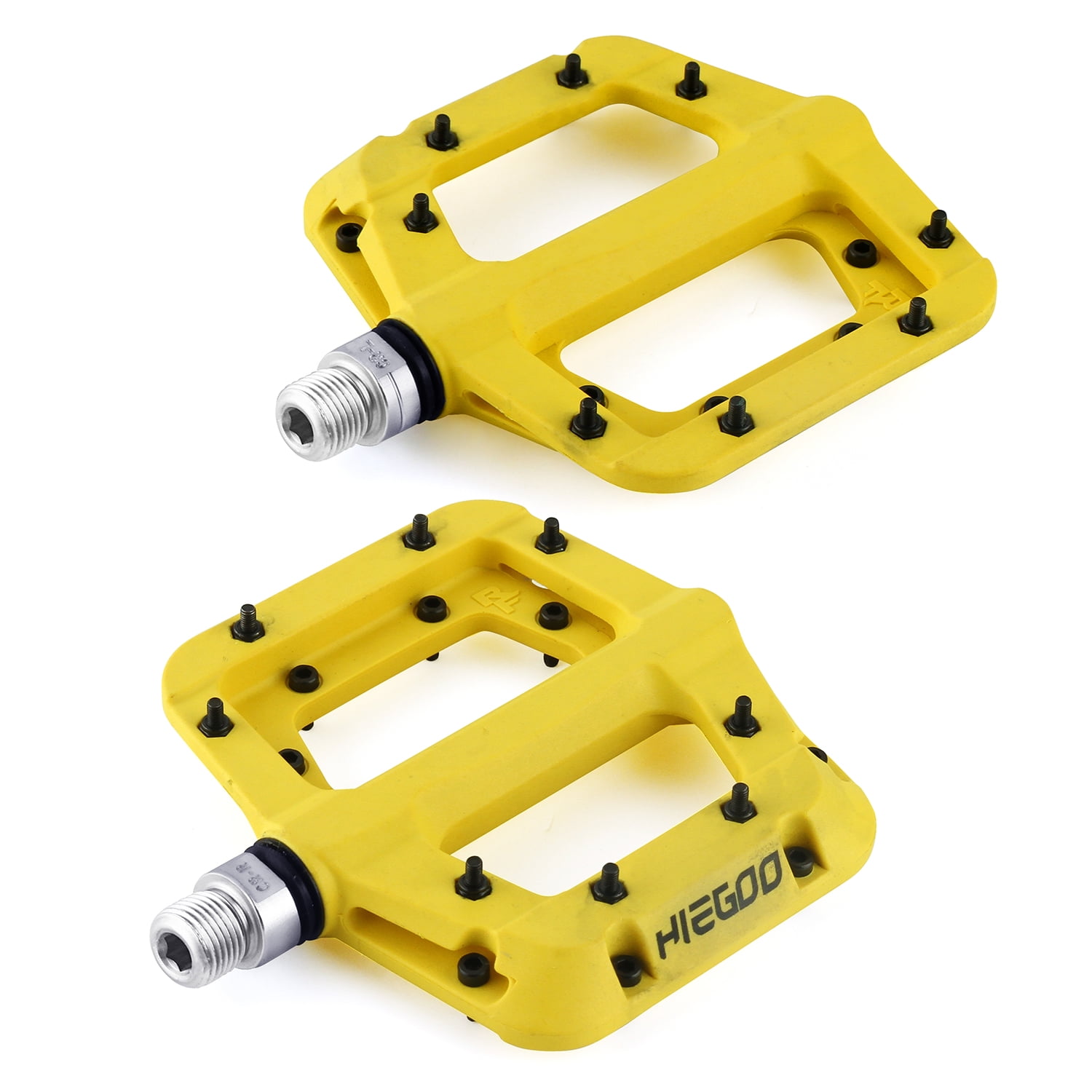 Bike Bearing Wide Nylon Pedals MTB BMX 9//16/" 20 Spare Pins Included,Black