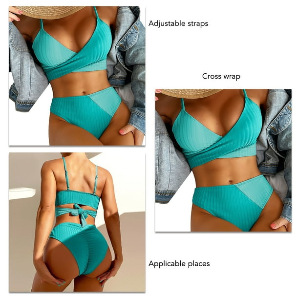 Bikini Para Mujer Conjunto De Traje De Baño Elegante Top De Playa Traje De Bano De Verano S S