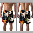 thumbnail image 3 of luoweisi Men's Beach Shorts Quick Dry Swim Trunks with Mesh Lining Cartoon Cat M, 3 of 5