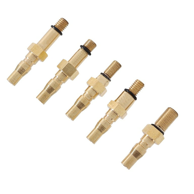 Green Gas Adapter Tube Gas Bottle Replenish Adapter Set with 5 Pcs Brass  Adapters