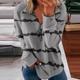 thumbnail image 1 of 2023 Chandail en Molleton Mode pour Femmes 50 % de Réduction Liquidation Mode Col Roulé Ample Imprimé Zip Manches Longues Chandail en Molleton Haut Blouse, 1 of 5