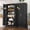 Black Square, variant on UNICOLY 75"H Metal Kitchen Pantry Storage Cabinet,White Tall Modern Pantry Cupboard with Door and Adjustable,