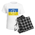 thumbnail image 4 of CafePress - Pray For Peace In Ukraine Pajamas - Women's Short Sleeve Print T-Shirt and Pants Light Cotton Pajama Set, 4 of 7