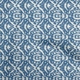 thumbnail image 1 of oneOone Viscose Jersey Blue Fabric Asian Ikat Fabric For Sewing Printed Craft Fabric By The Yard 60 Inch Wide, 1 of 4
