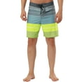 thumbnail image 6 of INSPIRE CHIC Men's Summer Casual Drawstring Waist Color Block Board Shorts Yellow Blue 30, 6 of 6