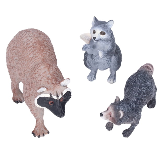 Raccoon Toys, Desktop Decoration Toys Reusable Gifts PVC Plastic Static ...