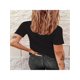 thumbnail image 2 of Women's Vintage-Inspired Casual T-Shirt with Elegant Butterfly & Floral Print, Round Neck, Short Sleeve - Easy Care Polyester, Perfect for Summer, 2 of 7