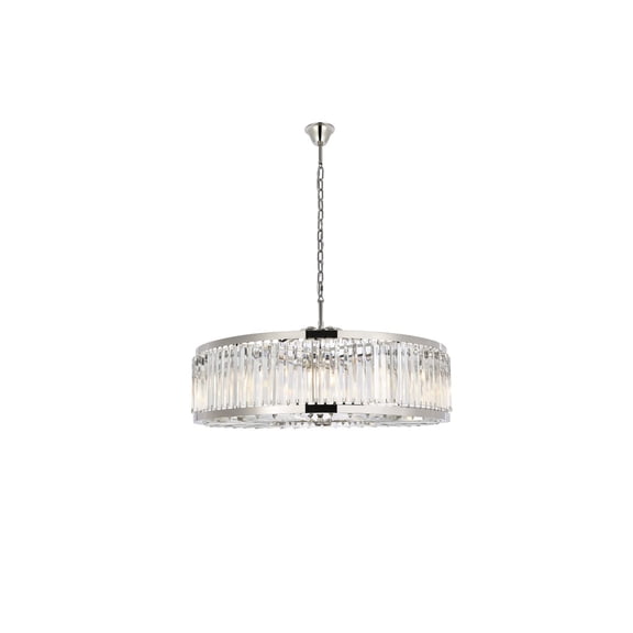 Elegant Lighting Chelsea 44" 10 Light Royal Crystal Pendant Lamp