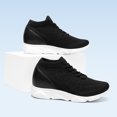 thumbnail image 6 of CMR CHAMARIPA High Heel Sneakers For Women - Elevator Shoes For Women Breathable Black Knit 2.36 Inches / 6 CM, 6 of 7