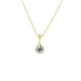 thumbnail image 2 of April Birthstone Necklace – 14K Gold-Plated Clear Diamond Pendant, Adjustable Chain, 2 of 8
