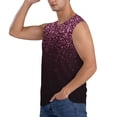 thumbnail image 3 of KLL Débardeurs d'Entraînement à Paillettes Roses Sans Manches pour Gym Entraînement Physique Muscle Tee-Moyen, 3 of 7