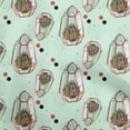 thumbnail image 1 of oneOone Viscose Chiffon Baby Blue Fabric Plants Cactus Quilting Supplies Print Sewing Fabric By The Yard 42 Inch Wide, 1 of 4