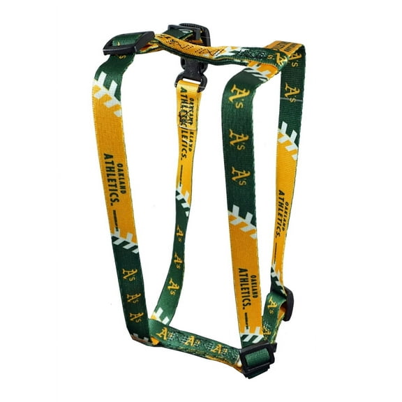 Oakland Baseball A's Athletics 3/4" (.75) inch wide Medium 14" to 24" Adjustable Dog Harness