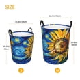 thumbnail image 2 of Laundry Basket, vintage Starry Sunflower Laundry Hamper Waterproof Laundry Bag Clothes Hamper Laundry Bin with Handles for Bedroom, Living Room, Kids Room, 2 of 6