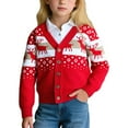 thumbnail image 4 of Toddler Boys Cartoon Knitted Cardigan Reindeer Sweater Kids Fall Winter Warmth Apparel, 4 of 4