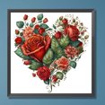thumbnail image 1 of Diamante pintura 5D DIY taladro redondo completo amor flor Kit decoración del hogar Hugtrwg Para estrenar, 1 of 9